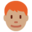 man, medium skin tone, red hair